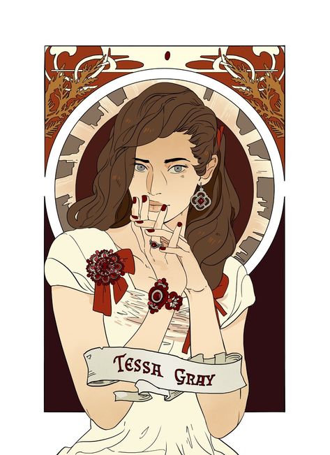 Cassandra Jean on Twitter: "Resharing the portraits I drew for the 10th anniversary of The Infernal Devices! The theme was birth stones.… " Angel Anniversary, Cassandra Jean, Tessa Gray, Annabel Lee, Clockwork Princess, Cassie Clare, Clockwork Angel, Cassandra Clare Books, Peculiar Children