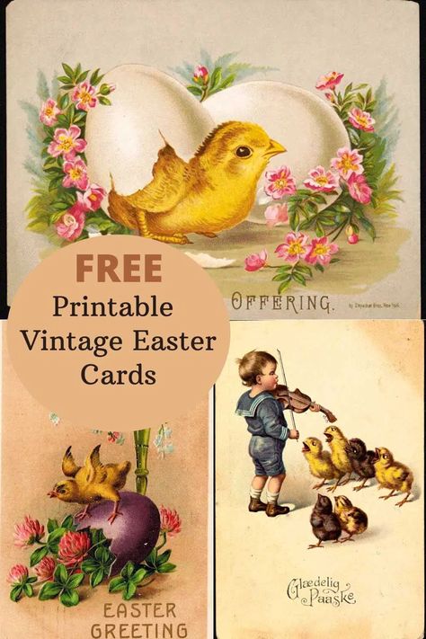 A wonderful collection of vintage Easter postcards to download and print for free. Also, includes a tutorial for free printable Easter favor gift boxes. Easter Sewing Patterns, Vintage Easter Printables, Easter Sewing Projects, Easter Sewing, Free Calendars, Vintage Easter Postcards, Vintage Easter Cards, Lunchbox Notes, Favour Boxes