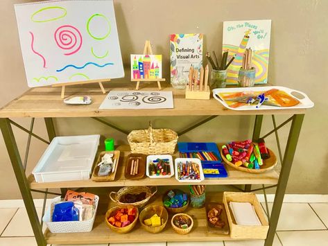 Montessori Cultural Shelves, Montessori Art Shelf, Montessori Living, Z Activities, Teacher Advice, Classical School, Kids Art Space, All About Spelling, Art Montessori