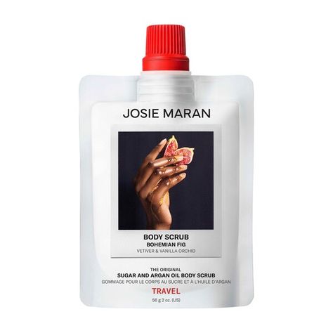 Mini Bohemian Fig - Argan Oil + Sugar Balm Refillable Exfoliating Body Scrub - Josie Maran | Sephora Josie Maran, Exfoliating Body Scrub, Sugar Body Scrub, Whipped Body Butter, Moisturizing Lotions, Anti Frizz Products, Body Moisturizer, Argan Oil, Body Butter