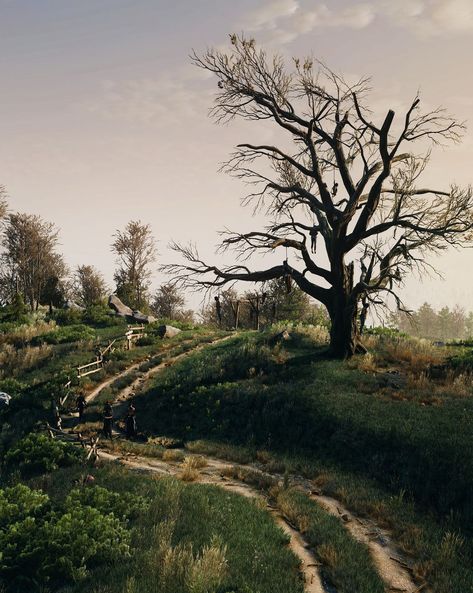 Witcher Landscape, Dnd Kingdom, Witcher Scenery, Nightmare Of The Wolf, Game Environment Art, Witcher Aesthetic, Witcher 3 Art, Witcher Oc, Video Game Screenshots