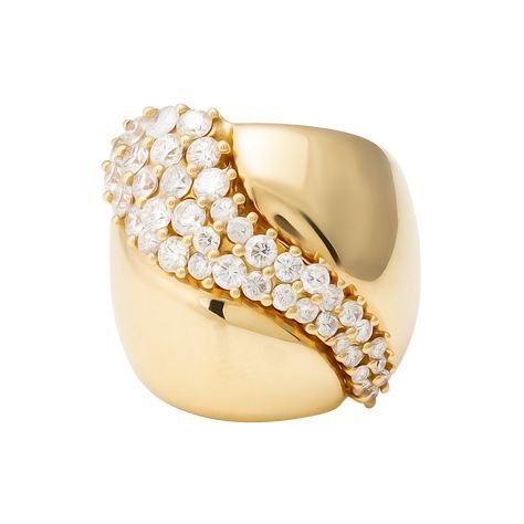 Stefan Hafner Ring Diamond: 1.98ctw Size: 6.5 Italian made SKU: BLU01228 Luxury Rings Women, Sphere Jewelry, Alternative Rings, Italian Gold Jewelry, Band Ideas, High Jewelry Ring, Italian Jewelry, Bridal Gold Jewellery Designs, Luxury Rings