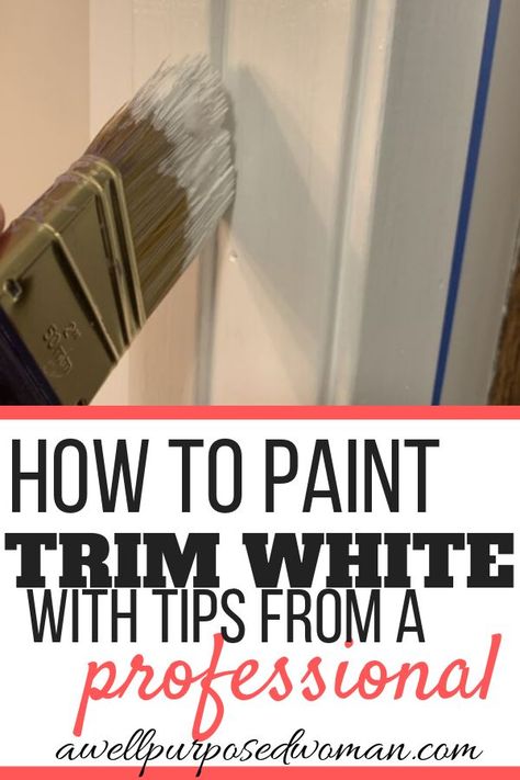 Paint Trim White, How To Paint Trim, Painting Wood Trim, Shelves Small, Painting Trim White, Paint Trim, Trim Paint, Interior Minimalista, Home Fix