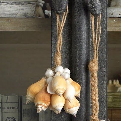 Shell Tassels, Seashell Decor, Seashell Projects, Shell Crafts Diy, Sea Crafts, Sea Shell Decor, She Sells Seashells, Furniture Shopping, Shell Decor