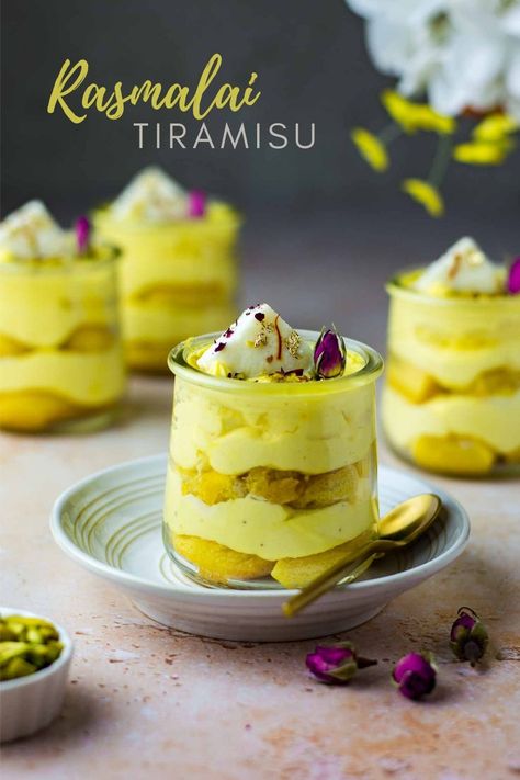 No Bake Mango Cheesecake, Italian Tiramisu, Rose Syrup, Mini Dessert Cups, Mango Cheesecake, Lime Cheesecake, Gulab Jamun, Indian Dessert Recipes, Fusion Food