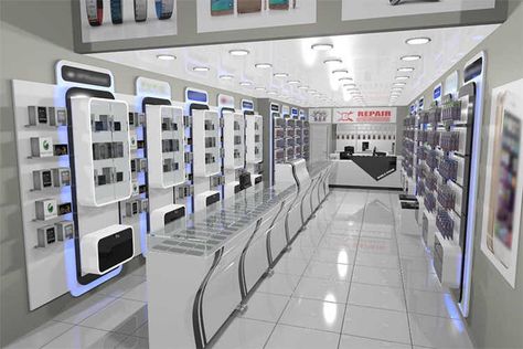 Source Shopping Mall Wooden Mobile Phone Repair Shop Furniture Showcase Cell Phone Shop Interior Design on m.alibaba.com Phone Repair Shop Design, Repair Shop Design, Phone Repair Shop, Mobile Shop Design, Cell Phone Store, Mobile Phone Shops, Phone Store, Glass Cabinets Display, Store Interiors