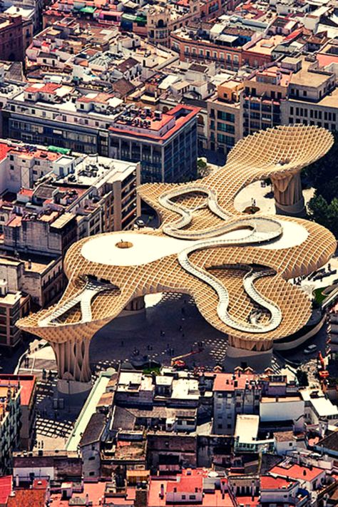 Pavilion Architecture, Free Form Architecture, Metropol Parasol, Spain Architecture, Form Architecture, Arch Building, Timber Architecture, Parametric Architecture, Timber Structure