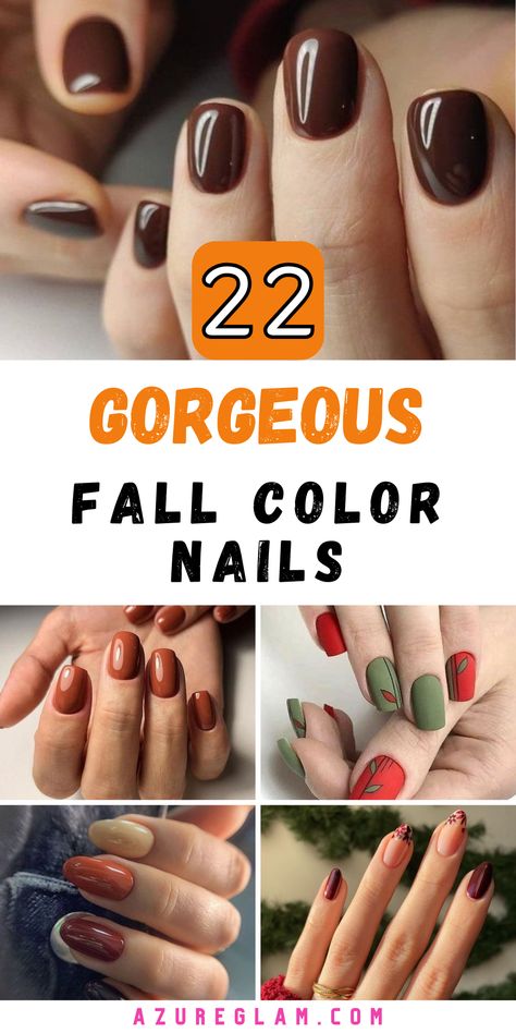 Discover 22 fall nail color ideas for 2024, featuring stunning designs with gel, acrylic, and more. Embrace autumn nail art inspiration with dark and cute designs perfect for the season. Try simple autumn gel nails with glitter for a touch of sparkle, or go bold with OPI polish shades. Short and acrylic square nails provide a trendy look, while autumn-inspired designs cater to various styles. Men Nail Color, September Dip Nails 2024, Cute Nail Colors For Fall, Gel X Nail Fall Designs, Autumn Nail Colour Ideas, Fun Nail Colors Fall, Fall Gel Nails Short Square, Nails Fall Colors Autumn, Fall Nails Each Nail Different Color