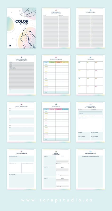Descarga este planificador para bloggers de 12 páginas imprimible y gratuito para que puedas organizarte mejor con tu blog y empezar a pasar menos tiempo planificando y más tiempo creando publicaciones para tu blog. 📔 #blog #blogpost #blogging #descargagratuita #blogger #bloggers Cute Drawings, Blogging, Bullet Journal, Blogger, How To Plan, Books