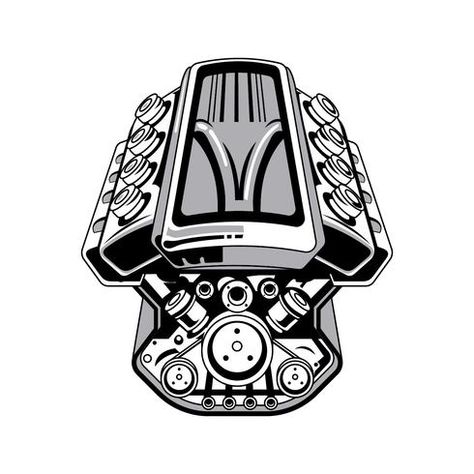 Car Engine Drawing, Engine Drawing, Engine Tattoo, Formal Cooler Ideas, Motor Tattoo, Marvel Wallpaper Hd, Mechanic Tattoo, V Engine, Crown Tattoo Design