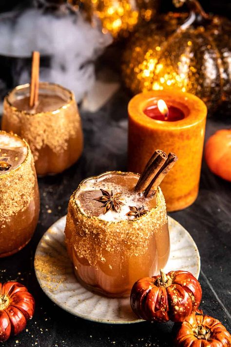 Ginger Beer Drinks, Cinnamon Sugar Recipes, Half Baked Harvest Recipes, Honey Simple Syrup, Butter Icing, Harvest Recipes, Pumpkin Butter, Honey Syrup, Fall Cocktails