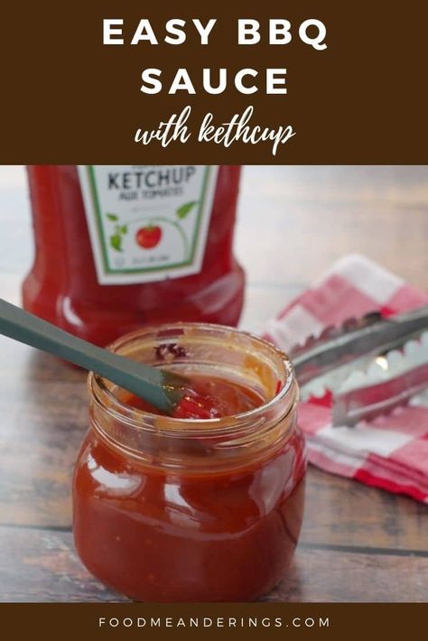 Ketchup Bbq Sauce Easy, Ketchup Based Bbq Sauce, Bbq Sauce With Ketchup, Easy Barbecue Sauce, Barbecue Appetizers, Fruit Salsa Recipe, Easy Bbq Sauce, Bbq Sauce Homemade Easy, Make Bbq Sauce