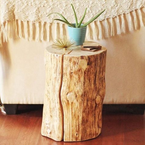 Stump Side Table, End Table Plans, Crate Side Table, Tree Stump Side Table, Trunk Side Table, Unique End Tables, Tree Stump Table, Wood Stumps, Stump Table