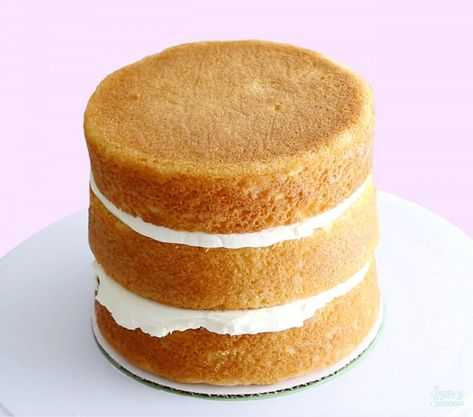 How to Fill and Stack Cake Layers - Sugar & Sparrow Fluffy Vanilla Cake Recipe, Vanilla Cake From Scratch, Stack Cake, Best Vanilla Cake Recipe, Different Types Of Cakes, Velvet Cake Recipes, How To Stack Cakes, Raspberry Mousse, Buttercream Filling