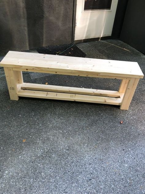 Diy Entry Bench, Front Entry Bench, Small Entry Bench, Entry Bench Diy, Amherst Gray, Small Entryway Bench, Narrow Bench, Front Porch Bench, Rustic Entryway Table