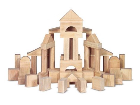 Wooden Block Set | 25 Toys Over $25 for Four-Year-Olds Wooden Storage Crates, Blocks For Toddlers, Wooden Building Blocks, Wood Building, Wooden Buildings, Melissa And Doug, Toy Blocks, Melissa & Doug, Crate Storage