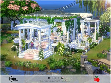 Sims 4 Wedding Dress, Living Room Sims 4, The Sims 4 Lots, Sims 4 Kitchen, Bella Wedding, Sims 4 Bedroom, Sims 4 House Building, Sims 4 House Design, The Sims 4 Download