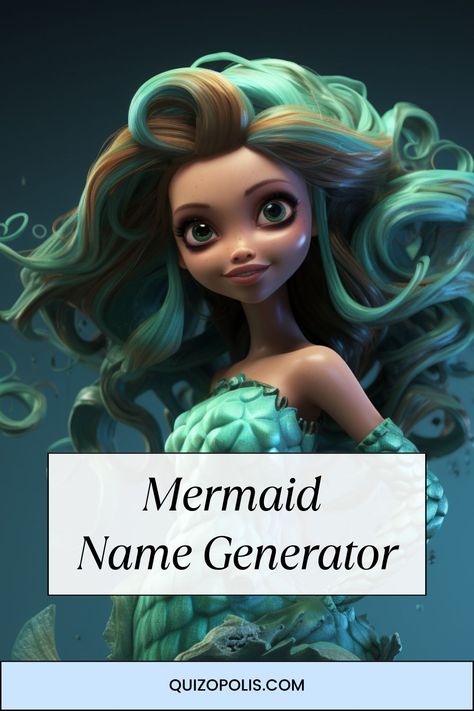 Discover the magic beneath the waves! Use our Mermaid Name Generator and unveil the name that captures your ocean essence. Mermaid Name Generator, Mermaid Essence, Mermaid Names, Name Generator, A Mermaid, Generators, The Magic, Mermaid, Essence