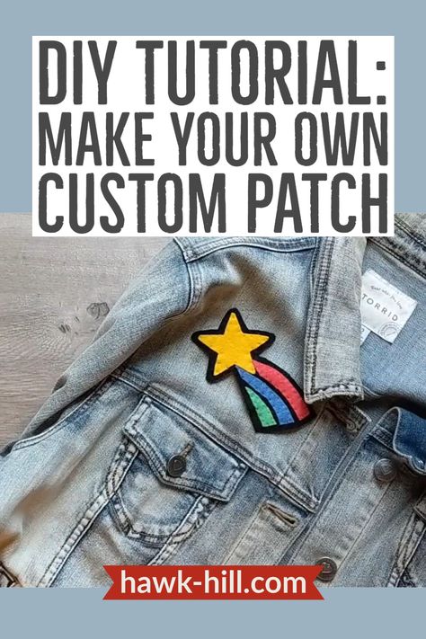 Make Your Own Patch, Patches Jacket Diy, How To Make Iron, Large Iron On Patches, How To Make Patches, Custom Iron On Patches, Embroidered Patch Diy, Custom Embroidered Patches, Custom Patch