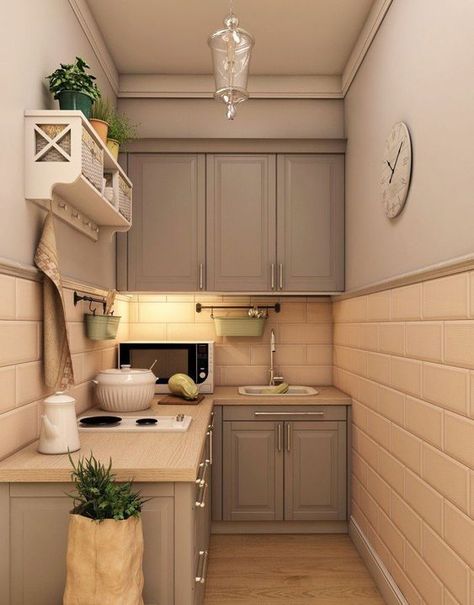 Small Kitchen Makeovers, Small Kitchen Decoration, Tiny Kitchen Design, Desain Pantry, Kabinet Dapur, Small Kitchen Decor, Kitchen Stand, Kitchen Room Design, Apartment Kitchen