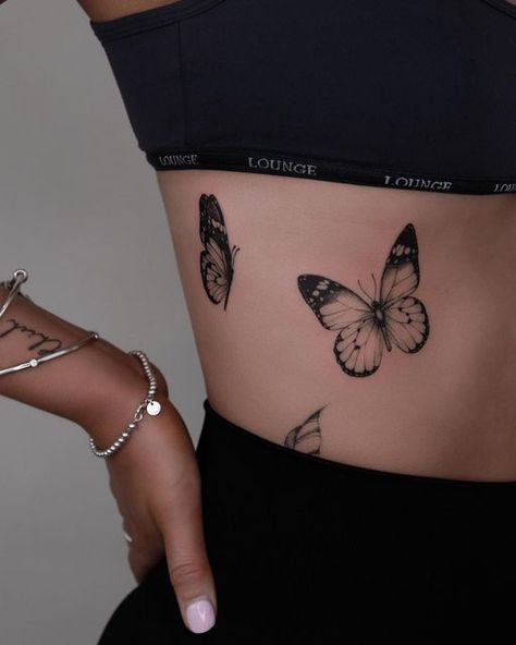 JOPOTATTOO on Instagram: "R E S I D E N T // @olivia_tattooist Booking • hello@jopombc.com.au • • • • • • • • #melbourne #melbournetattoo #tattoo #tbt #tattooideas #girl #tattoo #tattooed #finelinetattoo #butterflytattoo #butterfly #inktattoo" Butterfly Torso Tattoo, Butterfly Tattoo Torso, Underboob Butterfly Tattoo, Butterfly Spine Tattoo, Melbourne Tattoo, Torso Tattoos, Spine Tattoo, Girl Tattoo, Fine Line Tattoos