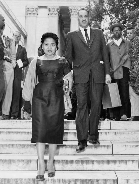 He was an African American legal giant. She was a Filipino American secretary… Thurgood Marshall, Vintage Black Glamour, Second Wife, Black Knowledge, Interracial Love, We Are The World, African Diaspora, African History, African American History