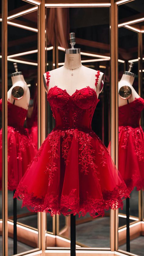 #affordablefashion #partydress #bodycondress #style #ootd #littleblackdress Quince After Party Dress Red, Red Puffy Dress Short, Red Dama Dresses Quinceanera Short, Red Quince Damas Outfits, Red Wedding Dress Short, Red Dresses For Birthday, Red Quince Court, Red Glitter Dress Short, Red Bday Dress