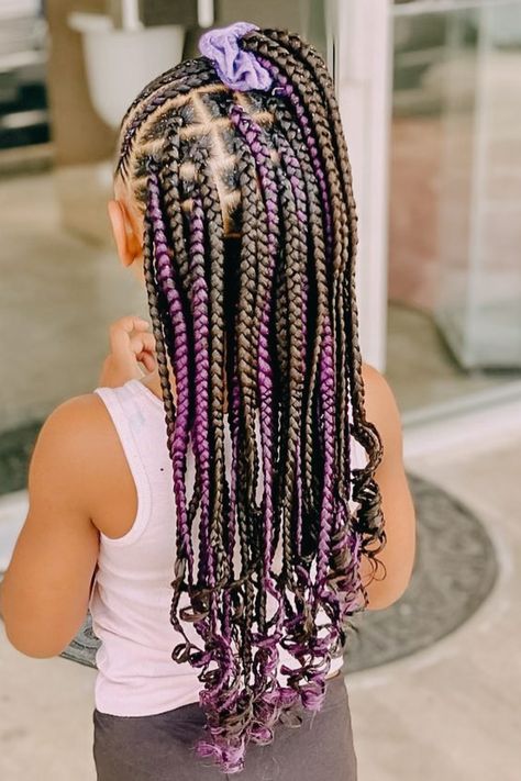 Kids Box Braids Braids For Black Kids, Girls Braided Hairstyles Kids, Kids Cornrow Hairstyles, Braid Styles For Girls, Kids Box Braids, Black Kids Braids Hairstyles, Lil Girl Hairstyles, Kid Braid Styles, Cute Braided Hairstyles