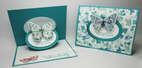 Dawns Stamping Thoughts, Butterfly Brilliance, Butterfly Bouquet, Fancy Fold Card Tutorials, Flip Cards, Fun Folds, Card Folds, Interactive Cards, Easel Cards