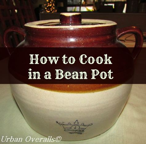 PinterestFacebookTwitterStumbleuponYummlyIt was the original crock pot (slow cooker).  Imagine, preparing something savory that took hours to cook down into a luscious, creamy texture?  What device could perform this task?  Folks, it is the bean pot! As the name implies, bean pots were created to cook beans. In case you are not familiar with one; it […] Clay Pot Cooking Recipes, Hearth Cooking, Mini Farming, Cook Beans, Frugal Cooking, Homemade Baked Beans, Homemade Beans, Baked Bean Recipes, Pot Dinners