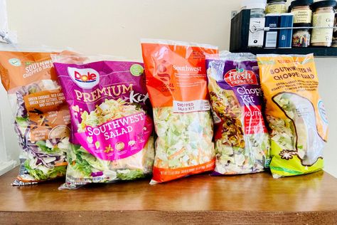 We Tested 5 Salad Kit Brands—Here Are the Best Ones Southwestern Chopped Salad, Salad Bag, Chicken Veggie Soup, Salad Kit, Southwest Salad, Lemon Blueberry Bread, Salad Kits, Turkey Cheese, House Salad