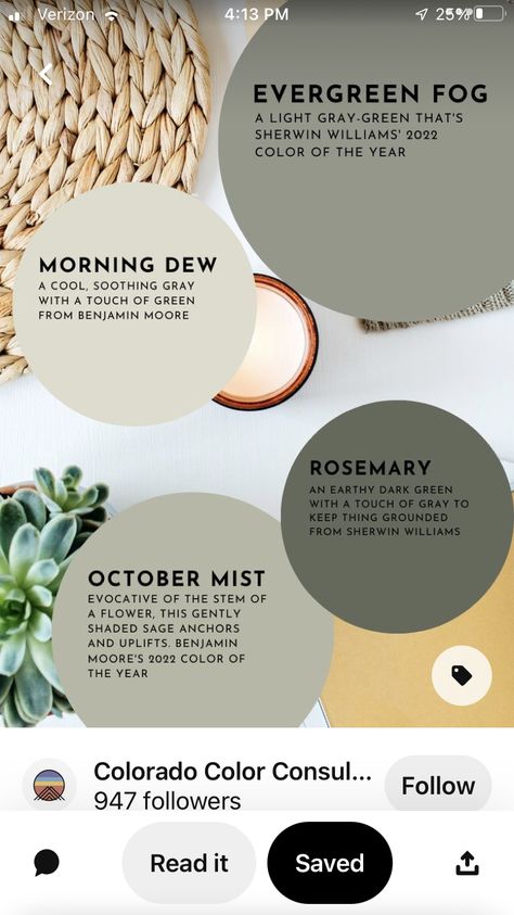 October Mist Exterior House, Farmhouse Green Color Palette, Rosemary Green Color Palette, Color Palette With Evergreen Fog, Olive Drab Color Scheme, Revere Pewter And Green Color Scheme, Restroom Paint Colors, Whole House Paint Scheme Green, Sw Rosemary Color Palette