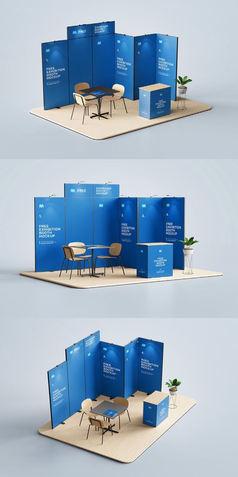 If you're designing an exhibition booth, this mockup can help you visualize how your design is going to look realistically. Download the free mockup now! Modular Booth Design, Modular Exhibition Design, Small Exhibition Booth Design, Small Booth Design, Booth Design Exhibition, Creative Booths, Event Booth Design, Expo Stand, Stand Feria