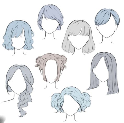 Easy Hair Drawings, Long Hair Drawing, Pelo Anime, Eyeshadow For Blue Eyes, Hair Sketch, Anime Hair, Hair Reference, Hair Pictures, Art Tutorials Drawing