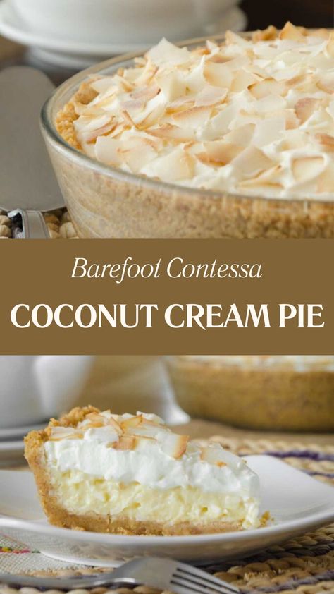 Barefoot Contessa Coconut Cream Pie White Christmas Pie Coconut, Smitten Kitchen Coconut Cream Pie, Amazing Coconut Pie, Coconut Cream Pie Paula Dean, Ina Garten Pie Crust, Martha Stewart Coconut Cream Pie, How To Make Coconut Cream Pie, Old Fashioned Coconut Pie, Coconut Cream Pie Meringue