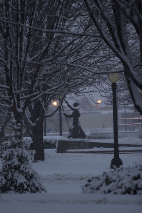 Snowfall covers the campus, St. Norbert College, (De Pere, Wis.) De Pere Wisconsin, St Norbert, Pretty Things, Wisconsin, Lamp Post