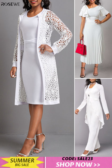 Down to 9.99!Rosewe summer big sale!!! Stylish Business Outfits, Bra Tape, Wedding Outfits For Women, A Line Maxi Dress, Ladies Blouse Designs, Beaded Ring, Classy Dress Outfits, Business Casual Dresses, Kitenge