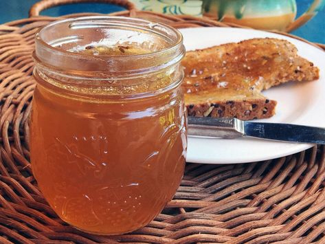 Honey Jelly | Pacific Pectin Inc. Honey Jelly Recipe, Honey Jelly, Savory Jam, Homemade Jelly, Jelly Recipe, Pepper Jelly, Jam And Jelly, Fall Soups, Jelly Recipes