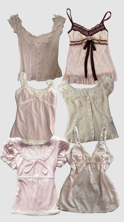 𝓙𝓾𝓼𝓽 𝓵𝓲𝓴𝓮 𝓪𝓷𝓭 𝓯𝓸𝓵𝓵𝓸𝔀       ᡣ𐭩₊˚.⋆⁺₊ #aesthetic #tops #brown #pink #babydoll #tank #coquette Pink Academia Aesthetic Outfit, Babydoll Outfit Aesthetic, Babydoll Aesthetic Outfits, Brown Clothes Aesthetic, Babydoll Top Outfit, Pink Top Outfit, 2000 Outfits, Aesthetic Tops, Academia Aesthetic Outfit