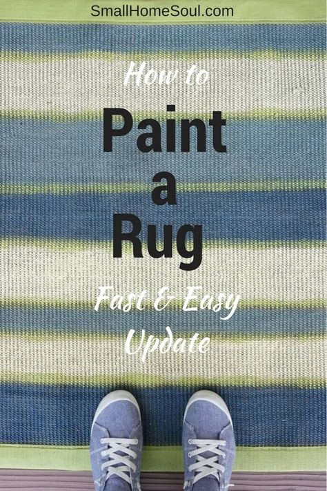 Paint A Rug, Rug Makeover, Painted Rugs, Painting Rugs, Artsy Projects, Flooring Diy, Easy To Paint, Staining Furniture, Painted Rug