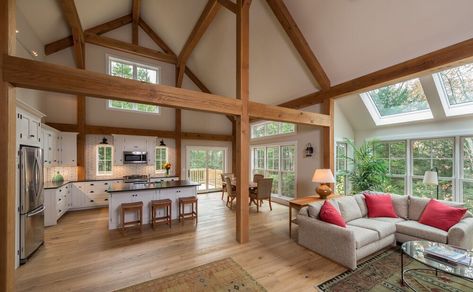 …Eastman House, has been completed. We’re excited about this design for two reasons:… Pull Barn House, Small Post And Beam Homes, Post And Beam House Plans, Post And Beam Floor Plans, Post And Beam Cabin, Small Barn Home, Post Frame Homes, Post And Beam House, Beam House