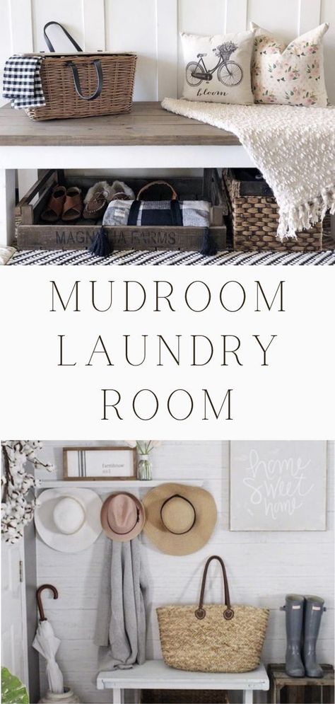 Mudrooms are perfect areas usually connected to or in a laundry area. Designing and organizing a perfect space is what we have in store for you today. A mudroom laundry room is a must in a farmhouse, cottage, french country or any style and here are some that are spotless. These diy small room decor ideas are filled with fun things like lockers, bench, cubbys, closets, storage, vintage pieces and more. You will find some in entryways too. Diy Small Room Decor, Small Room Decor Ideas, Mudroom Laundry Room Ideas, Small Room Diy, Cottage French Country, Laundry Room Decorating, Mudroom Laundry, Vintage Laundry Room, Cottage French