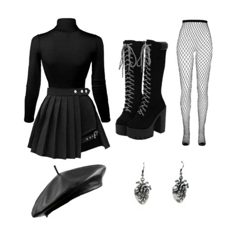 Kpop Emo Outfits, Kpop Black Outfit Female, Black K Pop Outfit, Revenge Outfits Ideas, Kpop Concert Outfit Ideas Summer, Kpop Black Outfit, Enhypen Fate Concert Outfit, Black Stage Outfits Kpop, Kpop Concert Outfit Ideas Enhypen