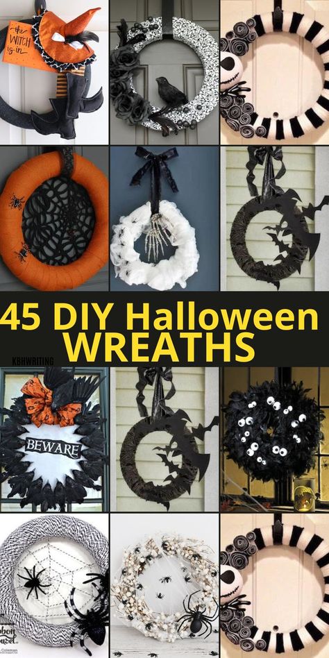 45 Easy DIY Halloween Wreaths That You Can Make