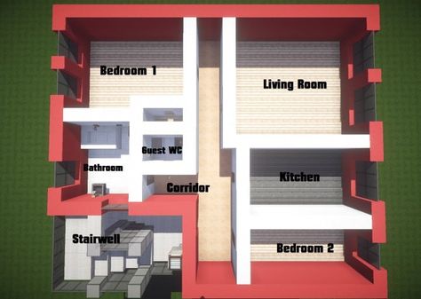 Minecraft Garage, Guest Wc, Case Minecraft, Rumah Minecraft Sederhana, Corridor Kitchen, Minecraft Mansion, Minecraft Things, Minecraft Houses Blueprints, Minecraft Interior Design