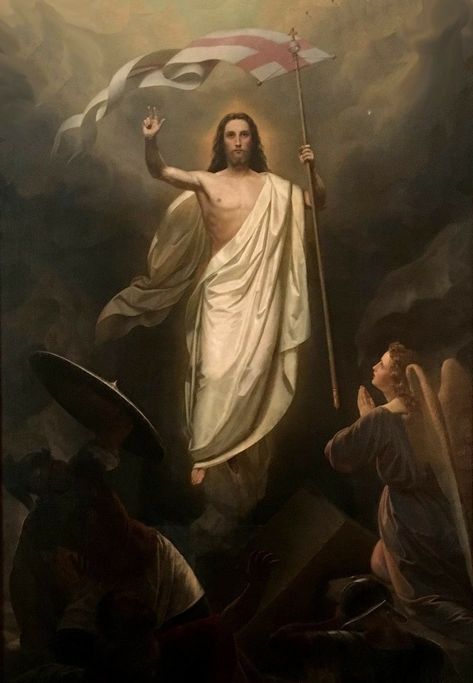 Carl Oesterley Jesus Christ Resurrection, Risen Christ, Catholic Artwork, Bible Artwork, Jesus Is Risen, Jesus Christ Painting, Christ Is Risen, Jesus Christ Art, Catholic Images