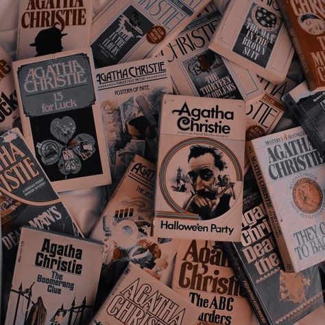 Aesthetic Book Photos, Bookshop Aesthetic, Mystery Aesthetic, And There Were None, Police Siren, Agatha Christie's Poirot, Then There Were None, Detective Aesthetic, Agatha Christie Books