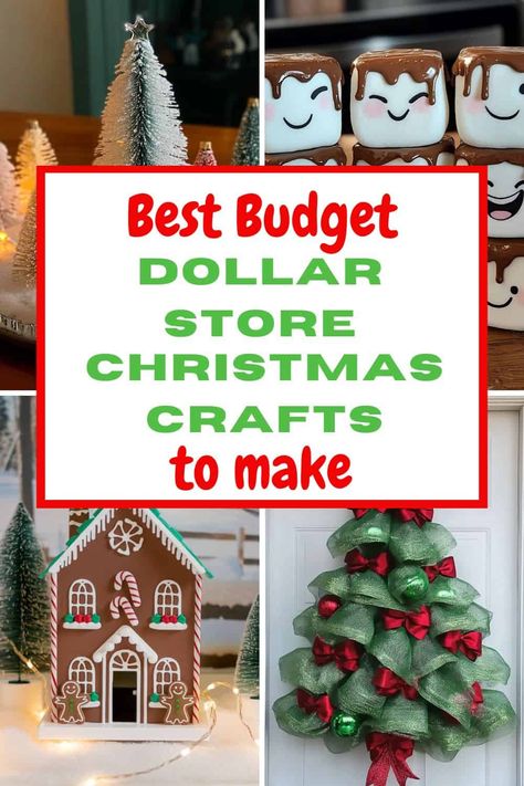 Best Budget Dollar Store Christmas Crafts to Make Christmas Crafts For Coworkers Easy Diy, Dollar Tree Crafts Christmas Gifts, Dollar Tree Kids Christmas Crafts, Easy Xmas Decorations Diy, Christmas Cheap Decorations, Easy Christmas Crafts For Adults Diy, Diy Crafts Christmas Decoration, Diy Adult Christmas Crafts, Easy Dollar Store Christmas Crafts