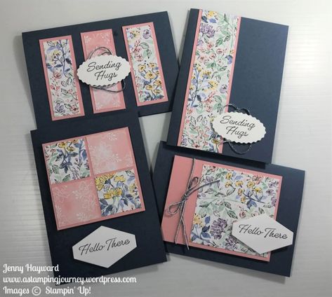 Designer Paper Cards, Card Making Templates, One Sheet Wonder, Tutorial Ideas, Card Folds, Designer Paper, Quick Cards, Fancy Fold Cards, Stamping Up Cards