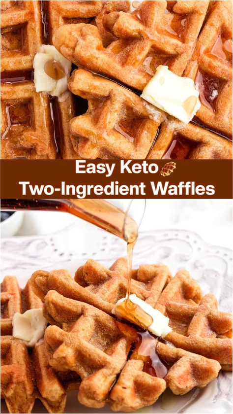 Banana Waffles 3 Ingredient Keto, Carb Free Waffles, Keto Sweet Waffles, 2 Ingredient Waffles, Egg And Peanut Butter Waffle, Ww Waffles Recipe, Peanut Butter Egg Waffle, Waffle Keto Recipe, Peanut Butter Waffles Keto